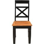 Schwarze Antike Stuhl-Serie 2-teilig 