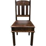 SIT Möbel Stuhl 2er-Set | recyceltes Altholz | mit aufwändigen Schnitzereien | B 45 x T 45 x H 95 cm | 05112-30 | Serie ALMIRAH 4055195051128 (05112-30)