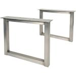 Silberne SIT Möbel Esstisch-Gestelle Breite 0-50cm, Höhe 50-100cm, Tiefe 50-100cm 