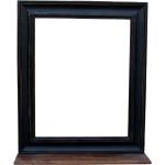 SIT Möbel Wand-Spiegel aus Mango-Holz | mit Ablage | schwarz | B 68 x T 10 x H 79 cm | 05806-11 | Serie CORSICA - schwarz Multi-material 05806-11