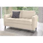 Cremefarbene Sit & More Zweisitzer-Sofas aus Kunststoff mit Armlehne Breite 100-150cm, Höhe 50-100cm, Tiefe 50-100cm 2 Personen 