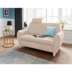 Reduzierte Cremefarbene Sit & More Zweisitzer-Sofas mit Armlehne Breite 100-150cm, Höhe 50-100cm, Tiefe 50-100cm 2 Personen 
