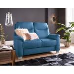 Reduzierte Blaue Moderne Sit & More Nachhaltige Rechteckige Zweisitzer-Sofas Breite 100-150cm, Höhe 100-150cm, Tiefe 50-100cm 2 Personen 
