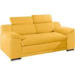 Gelbe Sit & More Zweisitzer-Sofas aus Kunstleder mit Armlehne Breite 150-200cm, Höhe 50-100cm, Tiefe 50-100cm 2 Personen 