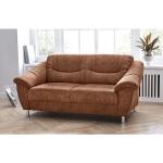 Braune Sit & More Zweisitzer-Sofas aus Kunststoff mit Armlehne Breite 150-200cm, Höhe 50-100cm, Tiefe 50-100cm 2 Personen 