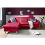 Reduzierte Rote Moderne Sit & More Nachhaltige Ecksofas mit Schlaffunktion & Funktionsecken mit Kirschenmotiv aus Textil mit Bettkasten Breite 200-250cm, Höhe 50-100cm, Tiefe 150-200cm 