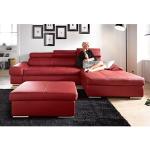 Reduzierte Rote Sit & More Nachhaltige L-förmige Leder-Ecksofas aus Leder Breite 250-300cm, Höhe 50-100cm, Tiefe 150-200cm 