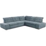 Blaue Sit & More L-förmige Couchgarnituren & Polstergarnituren aus Stoff 