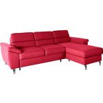 Reduzierte Rote Sit & More Ecksofas mit Schlaffunktion & Funktionsecken mit Bettkasten Breite 250-300cm, Höhe 50-100cm, Tiefe 150-200cm 