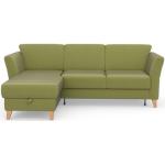 Grüne Sit & More Ecksofas mit Schlaffunktion & Funktionsecken mit Bettkasten Breite 200-250cm, Höhe 50-100cm, Tiefe 150-200cm 