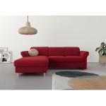 Reduzierte Rote Sit & More L-förmige Ecksofas mit Schlaffunktion & Funktionsecken aus Stoff Breite 250-300cm, Höhe 50-100cm, Tiefe 150-200cm 