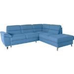 Reduzierte Blaue Sit & More L-förmige Ecksofas mit Schlaffunktion & Funktionsecken Breite 200-250cm, Höhe 50-100cm, Tiefe 200-250cm 