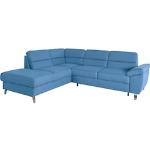 Reduzierte Blaue Sit & More L-förmige Schlafsofas mit Federkern Breite 200-250cm, Höhe 50-100cm, Tiefe 200-250cm 