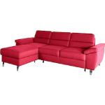 Reduzierte Rote Sit & More L-förmige Ecksofas mit Schlaffunktion & Funktionsecken Breite 250-300cm, Höhe 50-100cm, Tiefe 150-200cm 