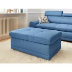 Reduzierte Blaue Gesteppte Moderne Sit & More Nachhaltige Sitzhocker mit Stauraum Breite 100-150cm, Höhe 0-50cm, Tiefe 50-100cm 