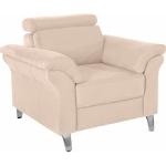 Reduzierte Cremefarbene Moderne Sit & More Nachhaltige Stoffsessel aus Stoff Breite 100-150cm, Höhe 50-100cm, Tiefe 50-100cm 