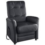 Reduzierte Schwarze Sit & More Fernsehsessel mit Aufstehhilfe aus Leder Breite 50-100cm, Höhe 100-150cm, Tiefe 50-100cm 