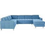 Reduzierte Hellblaue Moderne Sit & More Nachhaltige Wohnlandschaften mit Bettkasten Breite 250-300cm, Höhe 50-100cm, Tiefe 50-100cm 