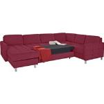 Reduzierte Rote Moderne Sit & More Nachhaltige Wohnlandschaften mit Bettfunktion mit Bettkasten Breite 250-300cm, Höhe 50-100cm, Tiefe 50-100cm 