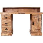 Beige Vintage SIT Möbel Bio Nachhaltige Rechteckige Sekretäre lackiert aus Massivholz mit Schublade Breite 100-150cm, Höhe 50-100cm, Tiefe 50-100cm 