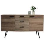 Braune Skandinavische SIT Möbel Sideboards strukturiert aus MDF mit Schublade Breite 100-150cm, Höhe 50-100cm, Tiefe 0-50cm 