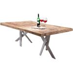 SIT Tisch »TABLES & CO«, HxT: 74 x 100 cm, Holz - braun | silberfarben braun | silberfarben