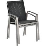 Reduzierte Silberne Gartenstühle & Balkonstühle aus Aluminium stapelbar 
