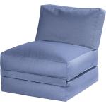 Blaue Sitzsack Sessel aus Stoff Breite 50-100cm, Höhe 50-100cm, Tiefe 50-100cm 