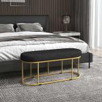 Schwarze Bettbänke gepolstert Breite 0-50cm, Höhe 100-150cm 