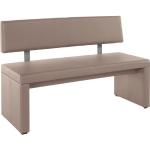 Hellbraune Home Affaire Bio Nachhaltige Sitzbänke mit Lehne aus Massivholz gepolstert Breite 100-150cm, Höhe 100-150cm, Tiefe 50-100cm 