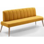 Gelbe Skandinavische Empinio24 Sitzbänke mit Lehne aus Massivholz mit Rückenlehne Breite 150-200cm, Höhe 150-200cm, Tiefe 50-100cm 