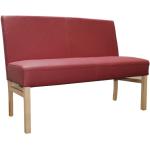 Rote Empinio24 Sophie Sitzbänke mit Lehne aus Massivholz mit Rückenlehne Breite 50-100cm, Höhe 50-100cm, Tiefe 50-100cm 