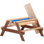 Sitzgruppe Nick, Holz, Sand- und Wassertisch braun