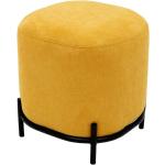 Gelbe Moderne Doncosmo Quadratische Sitzhocker aus Stoff Breite 0-50cm, Höhe 0-50cm, Tiefe 0-50cm 