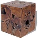 Reduzierte Braune Retro Sitzhocker aus Massivholz Breite 0-50cm, Höhe 0-50cm 