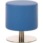 Blaue Fun-Möbel Sitzhocker matt aus Kunstleder gepolstert Breite 0-50cm, Höhe 0-50cm, Tiefe 0-50cm 