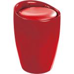 Rote bader Runde Sitzhocker aus Kunststoff mit Stauraum 