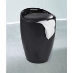 Schwarze bader Runde Sitzhocker aus Kunststoff mit Stauraum 