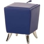Blaue Fun-Möbel Schminkhocker aus Kunstleder mit Stauraum Breite 0-50cm, Höhe 0-50cm, Tiefe 0-50cm 