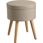 Sandfarbene Minimalistische Sitzhocker aus Massivholz mit Stauraum Breite 0-50cm, Höhe 0-50cm, Tiefe 0-50cm 
