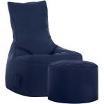 Dunkelblaue Moderne Young Furn Sitzsack Sessel aus Stoff mit Rückenlehne Breite 50-100cm, Höhe 50-100cm, Tiefe 50-100cm 