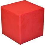 Rote Fun-Möbel Schminkhocker aus Kunstleder Breite 0-50cm, Höhe 0-50cm, Tiefe 0-50cm 