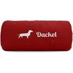 siviwonder Dackel Girl Handtuch Pfoten Hundemotiv Stickerei Deluxe Farbe Rot