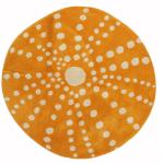 Orange Rugvista Runde Wollteppiche 150 cm aus Wolle 