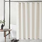 Beige Textil-Duschvorhänge aus Textil 150x180 