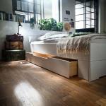 Weiße Betten-ABC Massivholzmöbel lackiert aus Fichte 