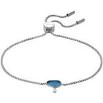 Blaue Skagen Sea Glass Metallarmbänder mit Zirkonia für Damen 