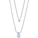 Skagen Halskette - Sea Glass Blue Glass Pendant Necklace - Gr. unisize - in Silber - für Damen