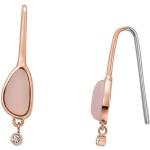 Reduzierte Rosa Elegante Skagen Sea Glass Ohrhänger mit Zirkonia für Damen 