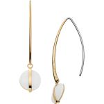 Goldene Skagen Sea Glass Ohrhänger poliert aus Glas für Damen 